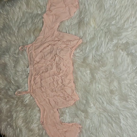 Ambiance Pink Cold Shoulder Crop Top - Picture 1 of 5